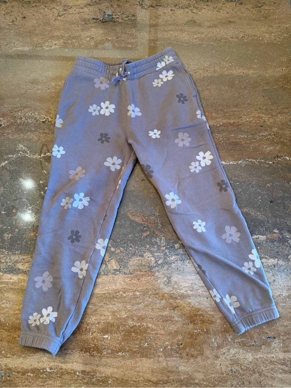 abercrombie kids Lavender Floral Jogger Sweatpants